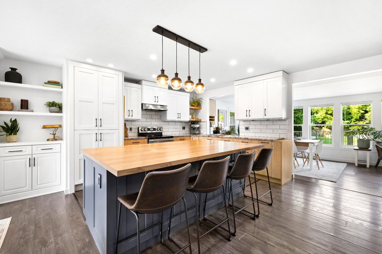 Hand-edited photograph of a kitchen with true-to-life colour